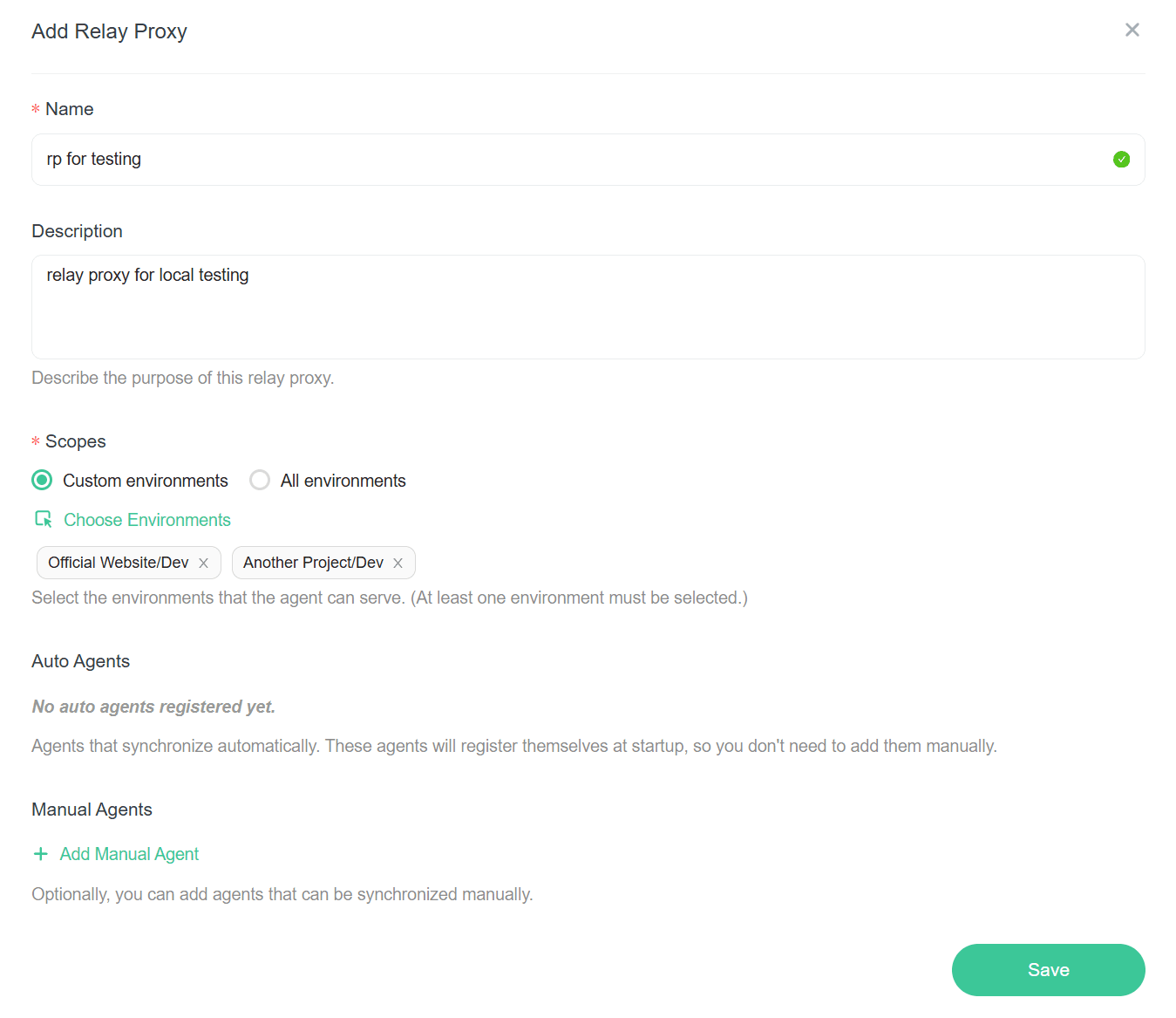 Create Relay Proxy