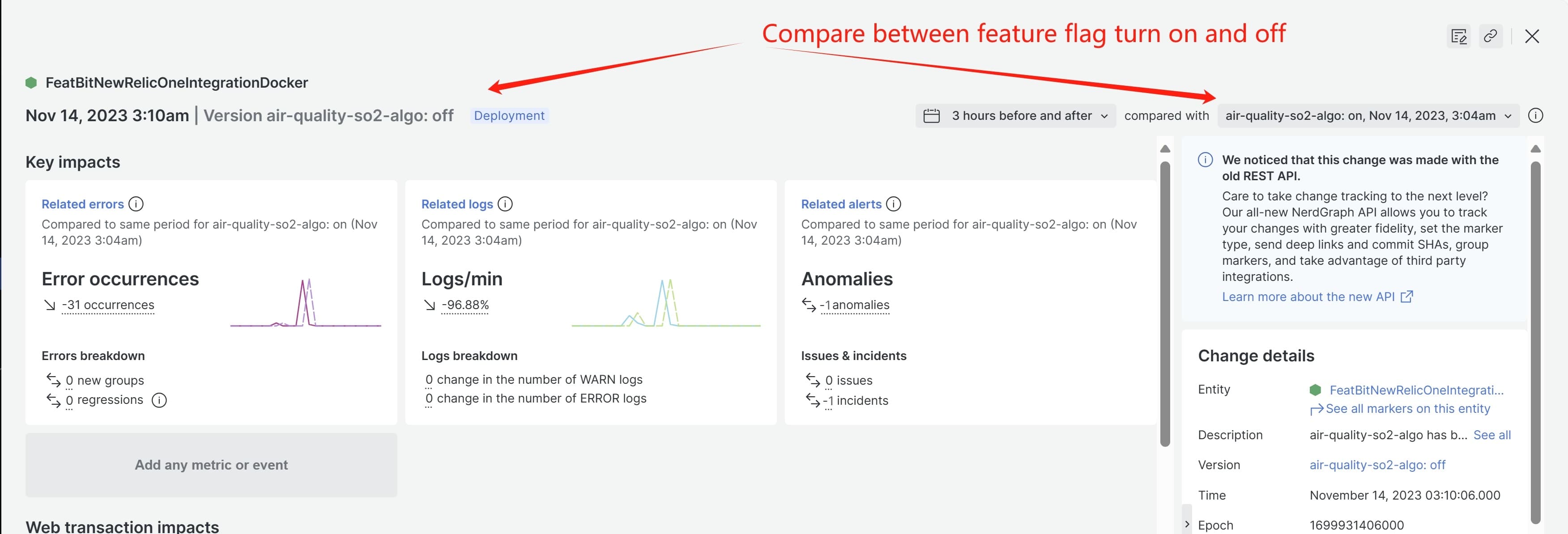 Compare Deployment Events